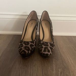 Leopard Print Chunky Heels